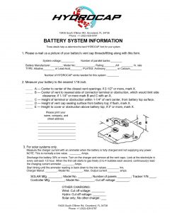 Battery Information Sheet